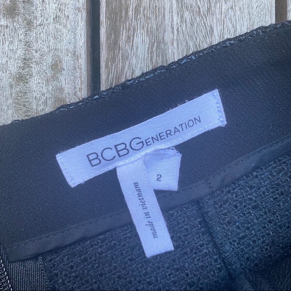 Bcbgeneration Black Silver Threading Zip Up Shorts - image 6